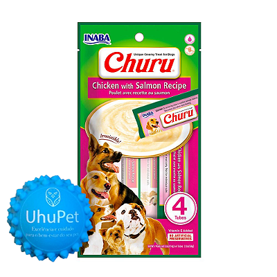 Kit com 6 Churu para Cães Frango com Salmão 56g (24 Tubos)