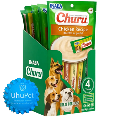 Kit com 6 Churu para Cães Frango 56g (24 Tubos)