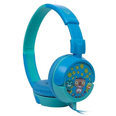 Fone Headphone Infantil Robôs HP305 Azul OEX