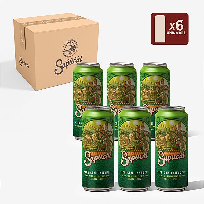 Kit 06 UNIDADES - Cerveja Sapucai English IPA c/ Cambuci - Lata 473mL