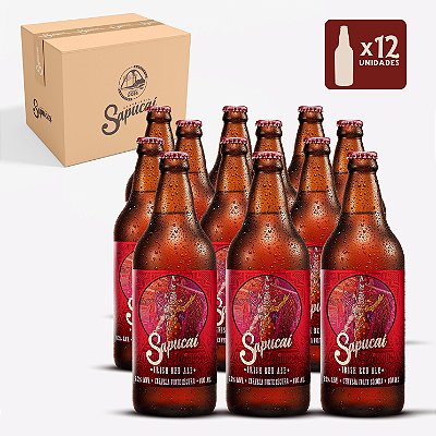 Kit 12 UNIDADES - Cerveja Sapucai Irish Red Ale - Garrafa 600mL