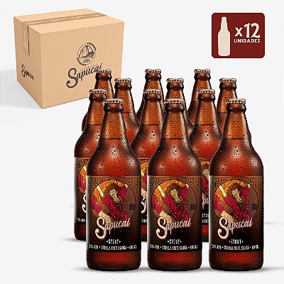 Kit 12 UNIDADES - Cerveja Sapucai Foreign Extra Stout - Garrafa 600mL