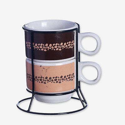 KIT CANECAS EMPILHÁVEIS - O PRIMEIRO E SEGUNDO CAFÉ