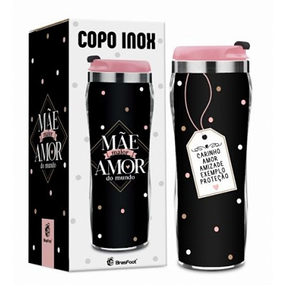 COPO PLAST. INOX - MÃE MAIOR AMOR DO MUNDO