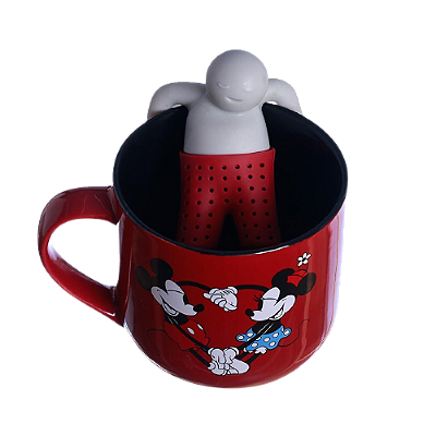 CANECA COM INFUSOR DE CHÁ - MICKEY E MINNIE MOUSE DISNEY