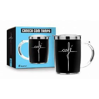 CANECA PLÁSTICA INOX - CAFÉ