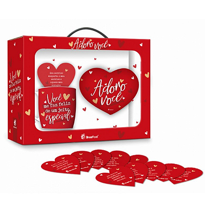 CANECA + ALMOFADA MINI - ADORO VOCÊ