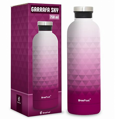 GARRAFA TERMICA SKY 750ML - DEGRADE MARSALA