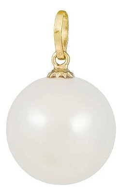 Pingente De Ouro 10k Pingente Perola Grande 12mm
