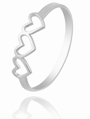 Anel Coração Prata 925 k Coração Eterno Coração do Amor Eterno em Prata SImbolo Do Amor