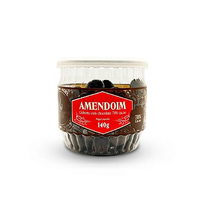 Chocolate drageado de amendoim 70% cacau 140g