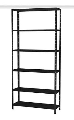 ESTANTE DE AÇO LINHA LEVE MOD. 30 C/ 6 BAND PRETA