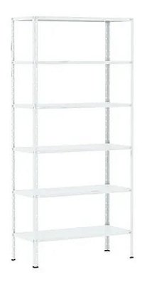 ESTANTE DE AÇO LINHA LEVE MOD. 40 C/ 6 BAND BRANCA