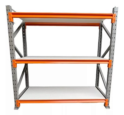Mini Porta Pallet Inicial 1000kg 200x120x60 Com 3 Níveis Com Plano em Madeira