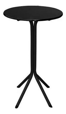 Mesa bistrô alta em aço e mdf cor preto