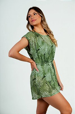 Saída de praia Excentric modelo Livia estampada