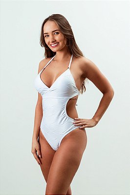 Maiô Isadora branco fio conforto