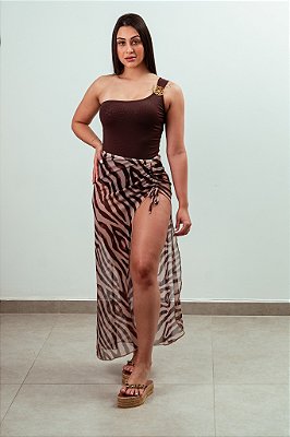 Saia Tamara tule zebra brown