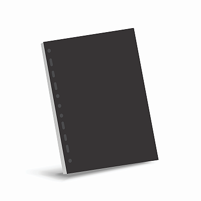 REFIL PARA CADERNO ARGOLADO TAMANHO COLEGIAL -40 FOLHAS PRETAS SEM PAUTA 90 GRS