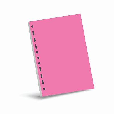 Refil para Caderno Colegial Argolado Sem Pauta Cores Modernas