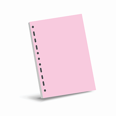 Refil para Caderno Colegial Argolado Sem Pauta Cores Candy Colors