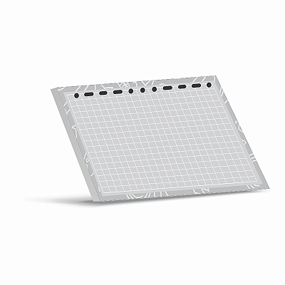 Refil para Guarda Fichas Cinza Quadriculado