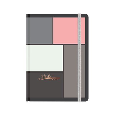 Caderno Style Book Rosa e Cinza