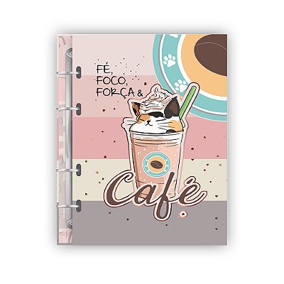 Caderno Colegial Argolado Café