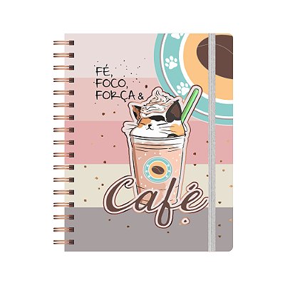 Caderno Colegial Reposicionável Café