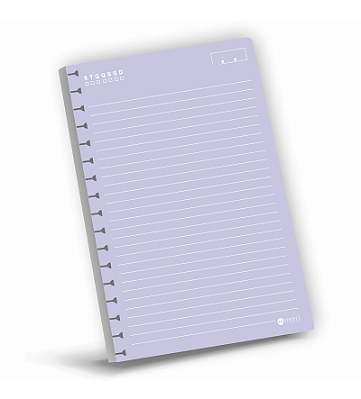 Refil para Caderno Universitário Reposicionável Pautado Lilás