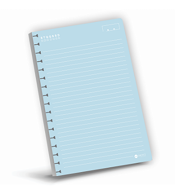 Refil para Caderno Universitário Reposicionável Pautado Azul