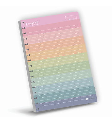 Refil para Caderno Universitário Reposicionável Pautado Aquarela