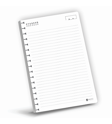 Refil para Caderno Universitário Reposicionável Pautado Branco