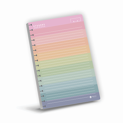 Refil para Caderno Colegial Reposicionável Aquarela