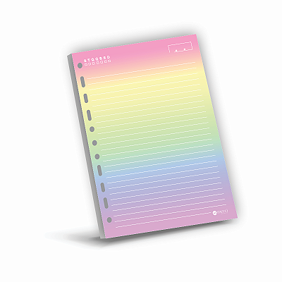 Refil para Caderno Colegial Argolado Pautado Gradient