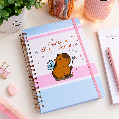 Caderno Colegial Reposicionável Espalhe Amor