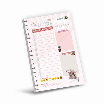 Refil para Caderno Colegial Reposicionável Hábitos Diários Country Cute