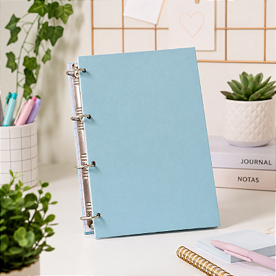 Caderno Universitário Argolado Cores Candy - Azul