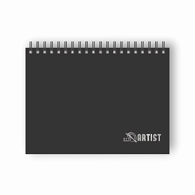 Caderno Sketchbook para desenho Capa dura Preto A4 40 folhas 150g/m²
