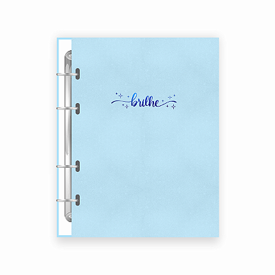Planner Argolado Permanente Brilhe Azul