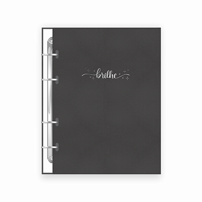Planner Argolado Permanente Brilhe Preto