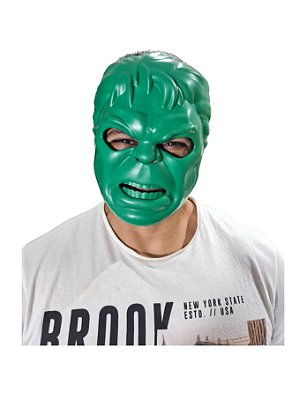 Máscara hulk de plástico rígido fantasia