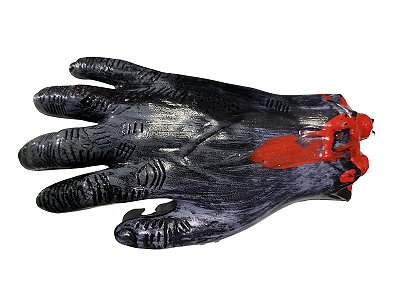 Enfeite Halloween Mão falso de plástico rígido assustador