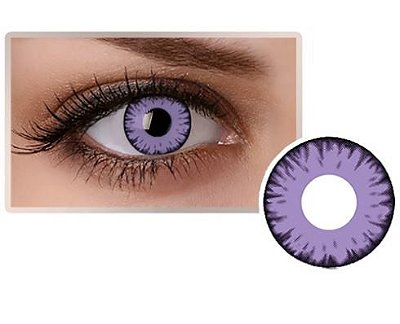 Par Lentes de contato lilás com borda cosplay Fantasia cod6083