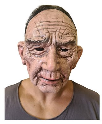 Máscara de Plástico Realista Velho Idoso Adulto Fantasia