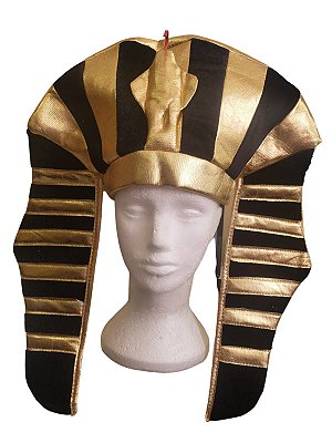 Chapéu Faraó Egípcio Turbante Dourado Adulto