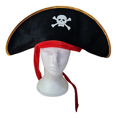 Adereço Fantasia Chapéu Pirata Napoleão Adulto