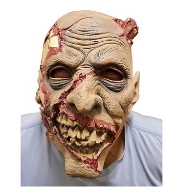 Máscara de Látex Zumbi Monstro Assustador Fantasia Cosplay