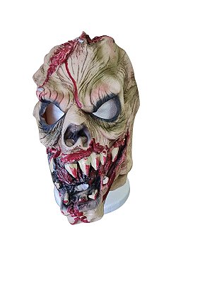 Fantasia Máscara de Terror Luxo Abobora Dentuça Halloween
