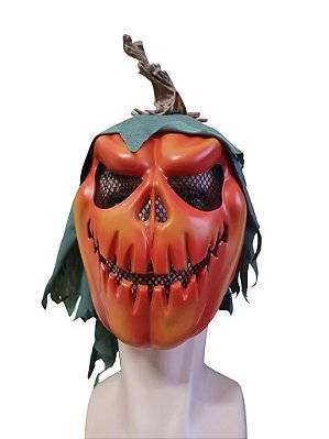 Máscara Halloween Abobora maligna com capuz